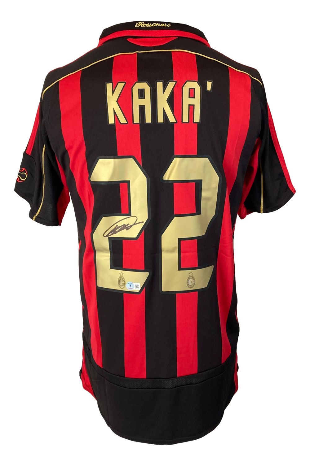 Kaka Signed AC Milan Red Adidas Soccer Jersey BAS