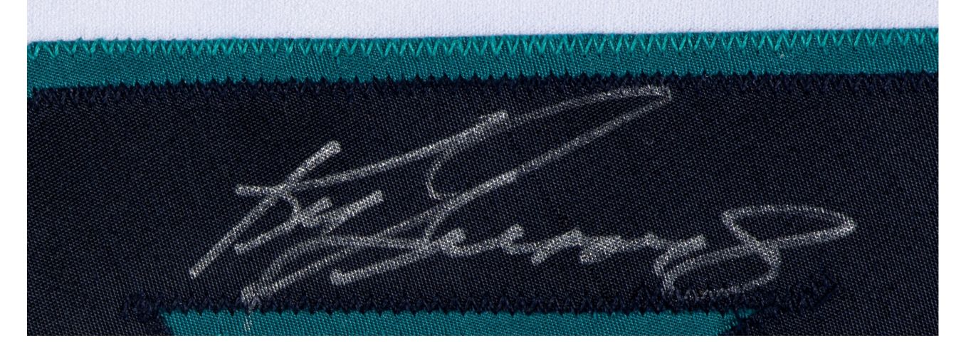 Ken Griffey Jr 90s Signed Mariners Russell Athletic Authentic Jersey BAS+PSA LOA
