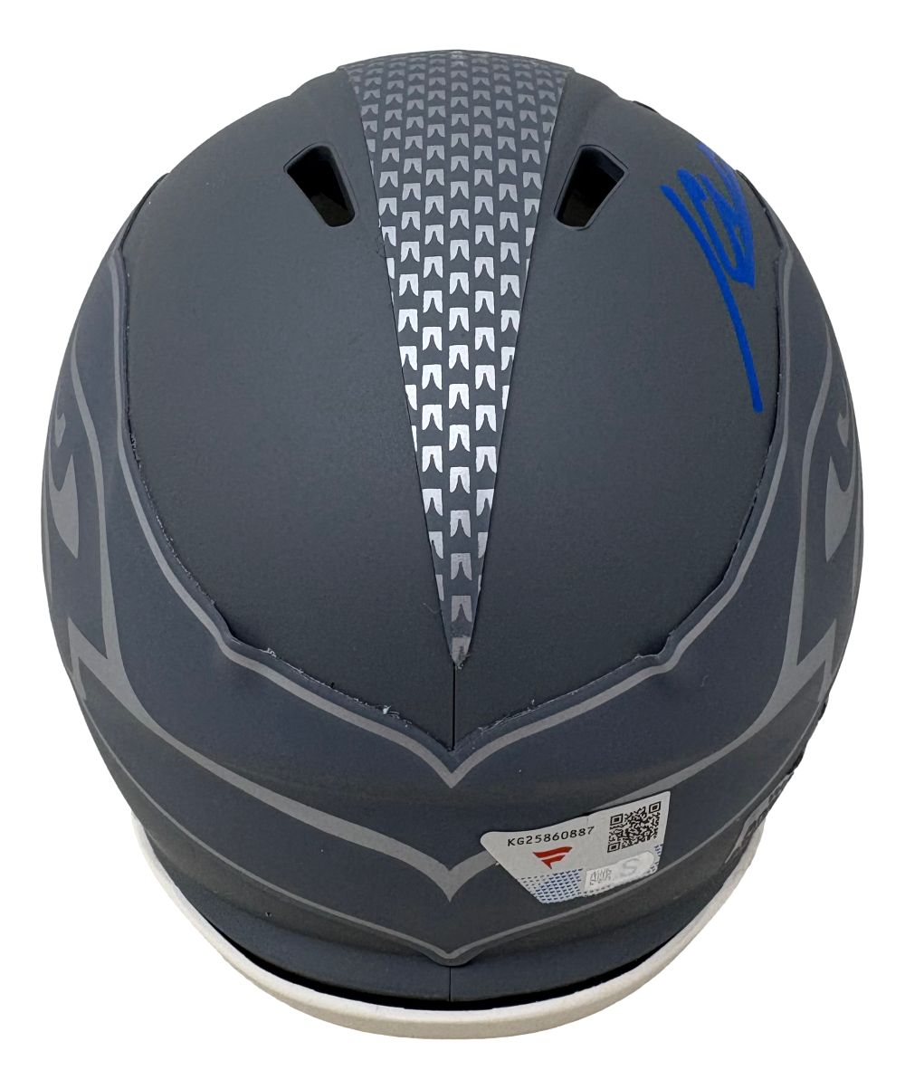 Kenneth Walker III Signed Seattle Seahawks Slate Mini Speed Helmet Fanatics