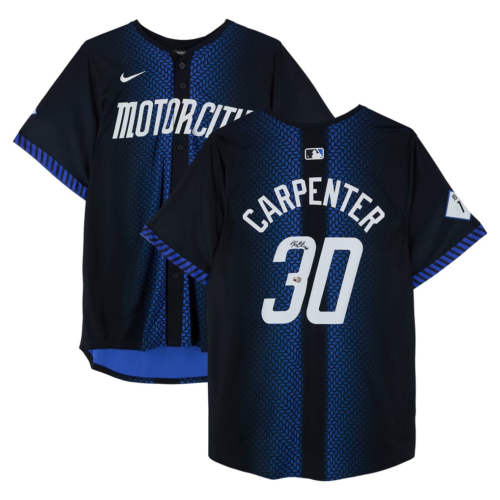 Kerry Carpenter Autographed Detroit Tigers Navy Nike Alternate Replica Jersey
