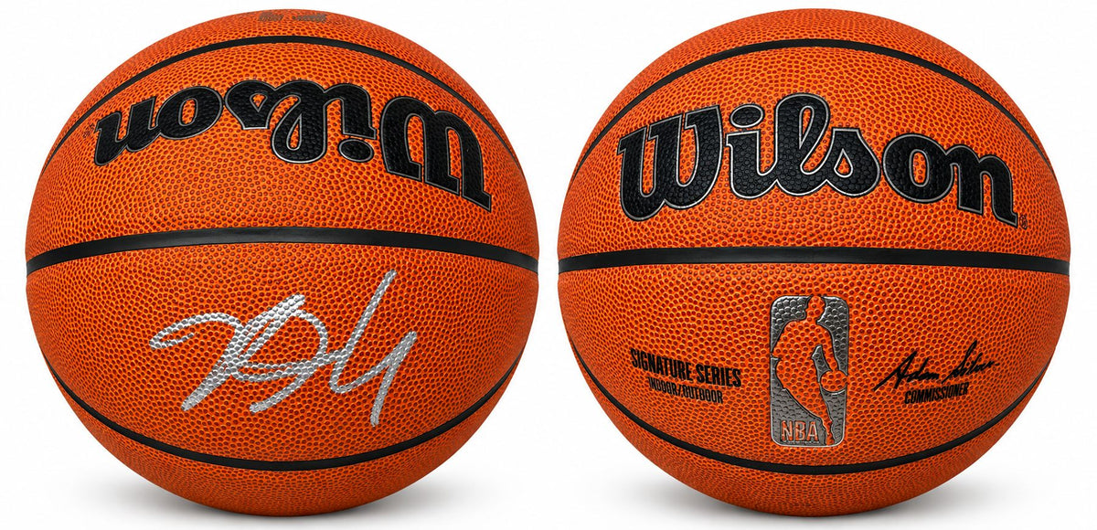 Kevin Durant Houston Rockets Signed NBA Wilson I/O Basketball Grad LOA