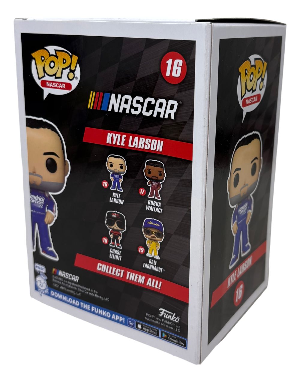 Kyle Larson Signed NASCAR Funko Pop #16 BAS