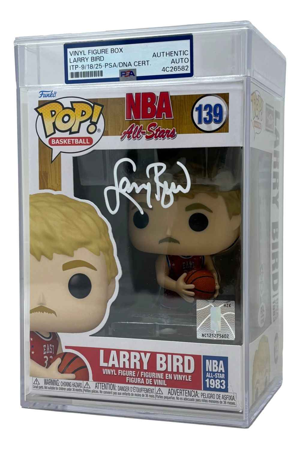 Larry Bird Signed Boston Celtics All-Star Funko Pop #139 PSA Encapsulated