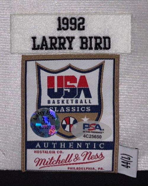 Larry Bird Signed Framed USA M&N Authentic Dream Team Shooting Shirt PSA/DNA