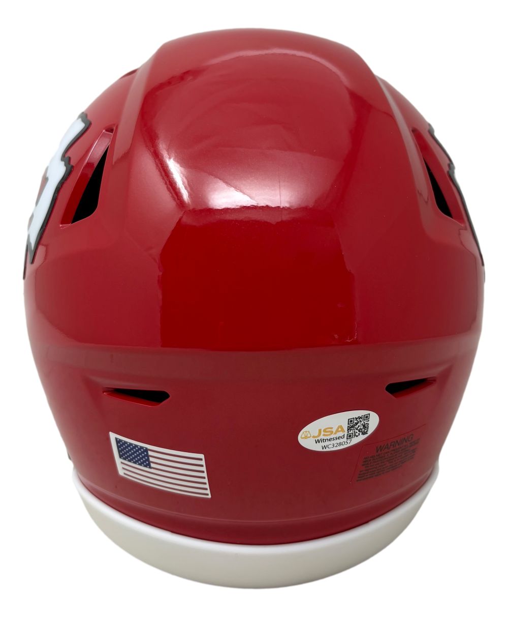 Larry Johnson Signed Kansas City Chiefs MIDI SpeedFlex Helmet JSA QR