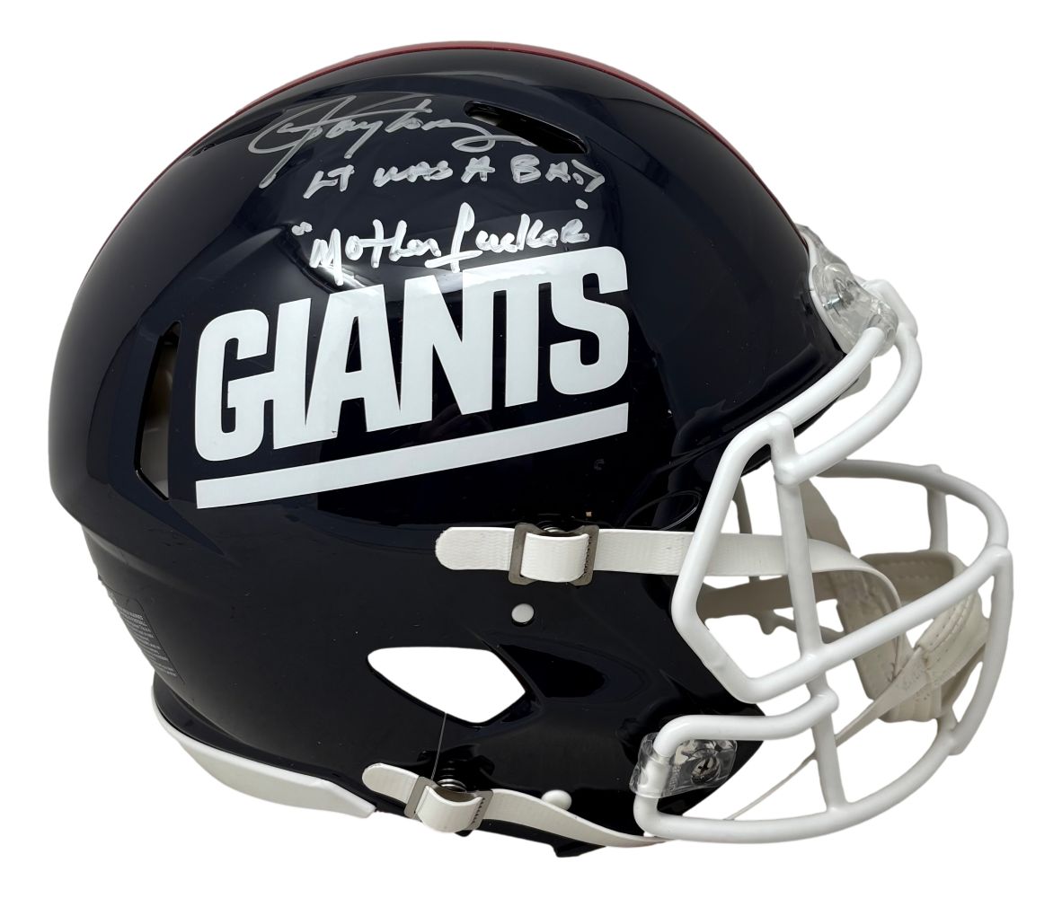 Lawrence Taylor Signed New York Giants FS T/B Speed Authentic Helmet BAD MF BAS