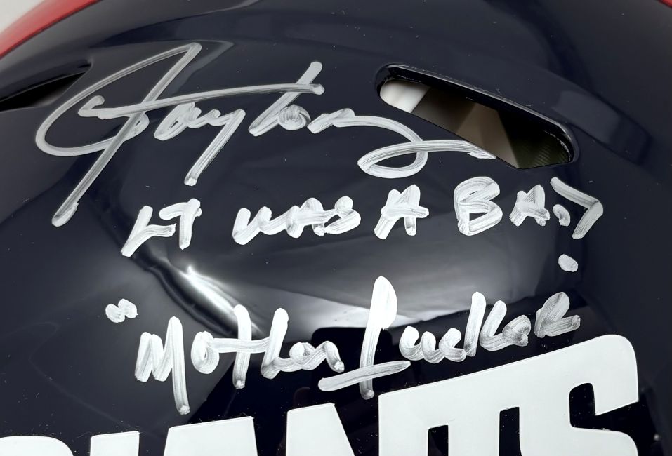 Lawrence Taylor Signed New York Giants FS T/B Speed Authentic Helmet BAD MF BAS