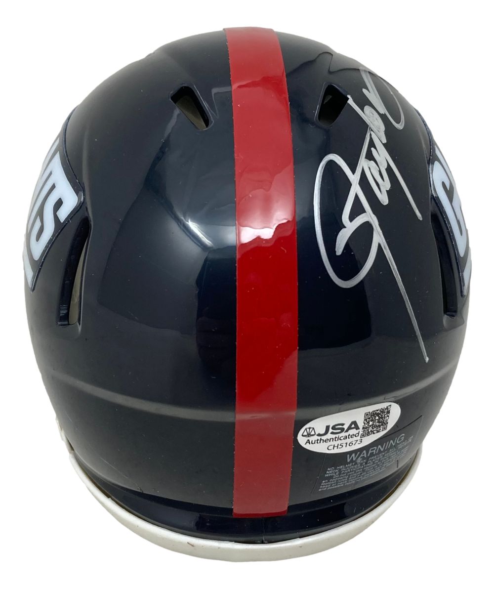 Lawrence Taylor Signed New York Giants Throwback Mini Speed Helmet JSA QR