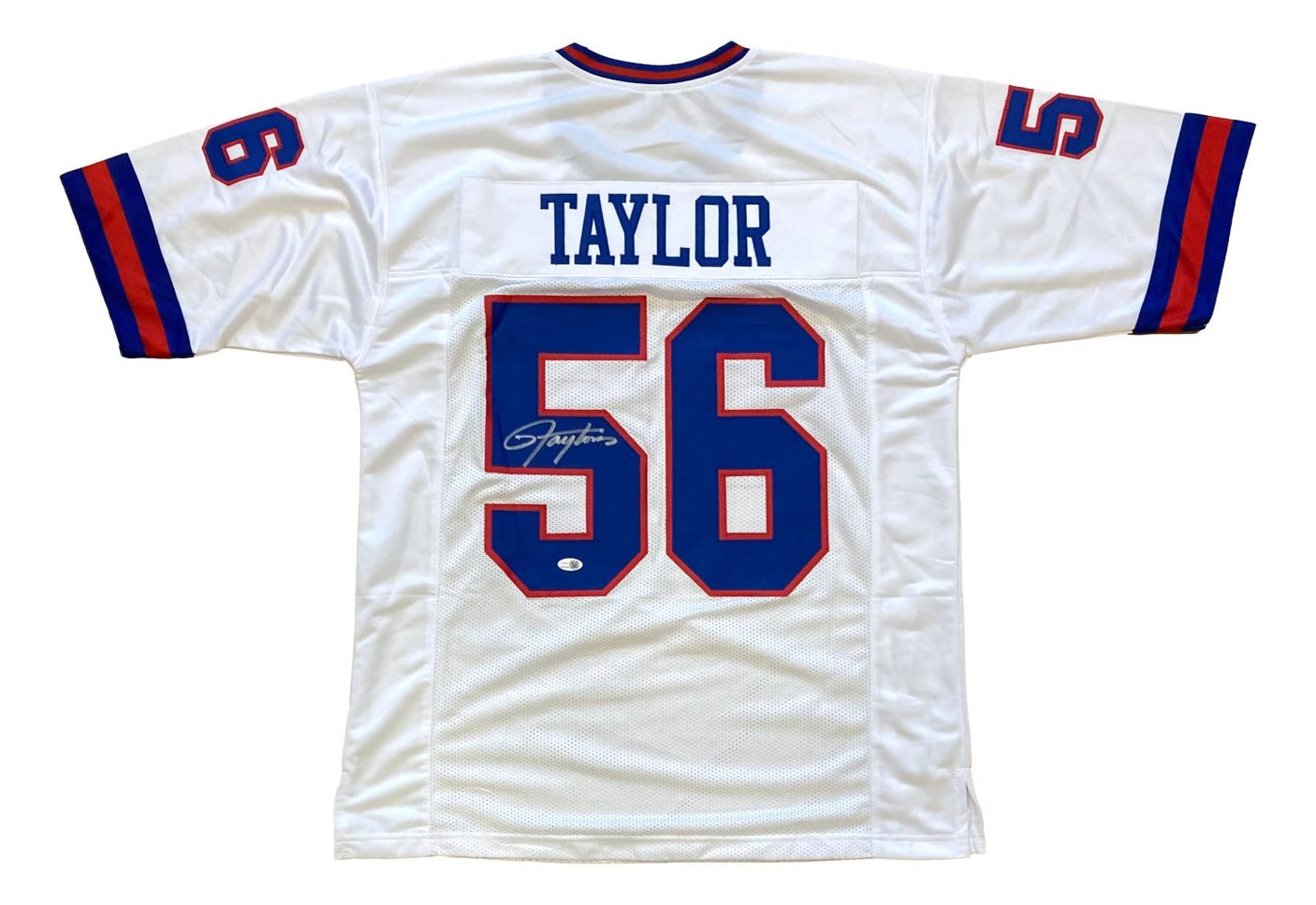 Lawrence Taylor New York Signed White Football Jersey JSA QR Hologram