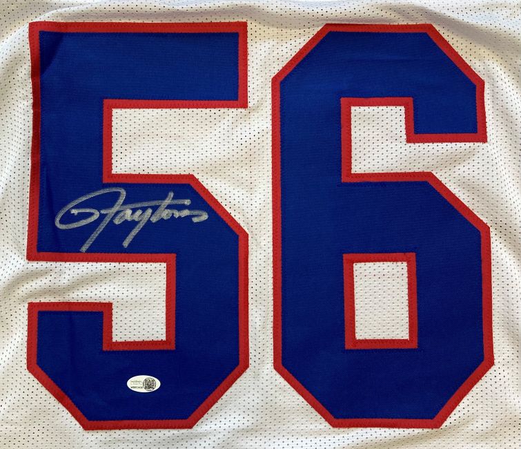 Lawrence Taylor New York Signed White Football Jersey JSA QR Hologram