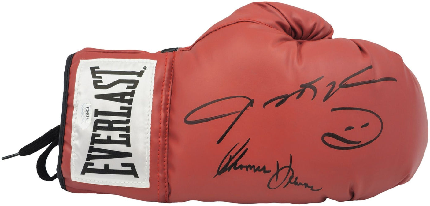 Sugar Ray Leonard Thomas Hearns Signed Red Everlast Right Hand Boxing Glove JSA