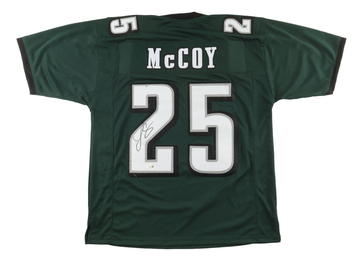 LeSean McCoy Philadelphia Signed Green Football Jersey JSA QR Hologram
