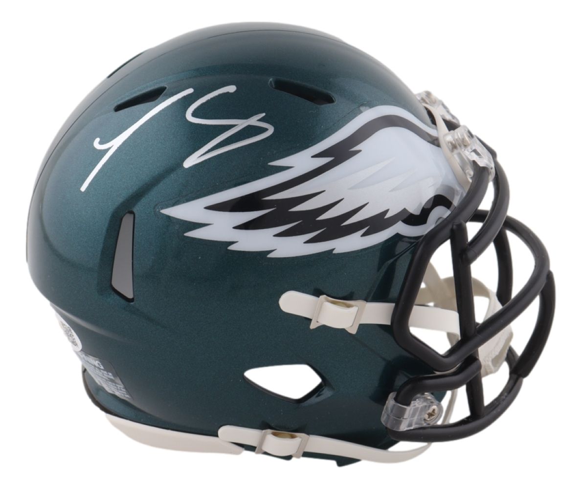 LeSean McCoy Signed Philadelphia Eagles Mini Speed Helmet JSA QR