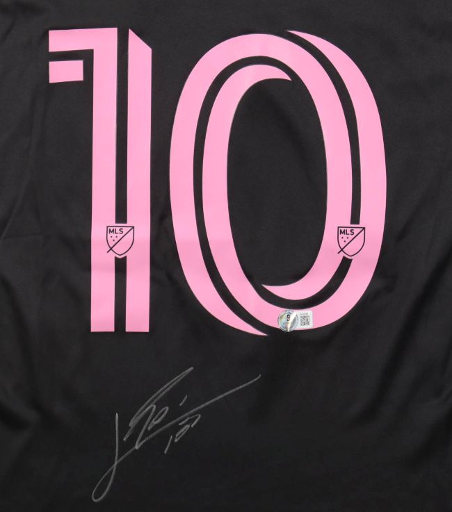 Lionel Messi Signed Inter Miami Black Adidas Soccer Jersey BAS AE22248