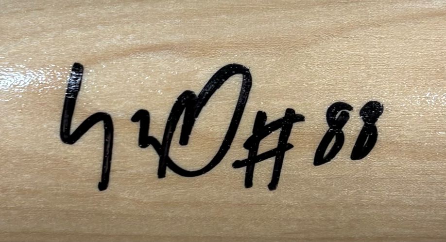 Luis Robert New York Mets Signed Tan Louisville Slugger Bat BAS