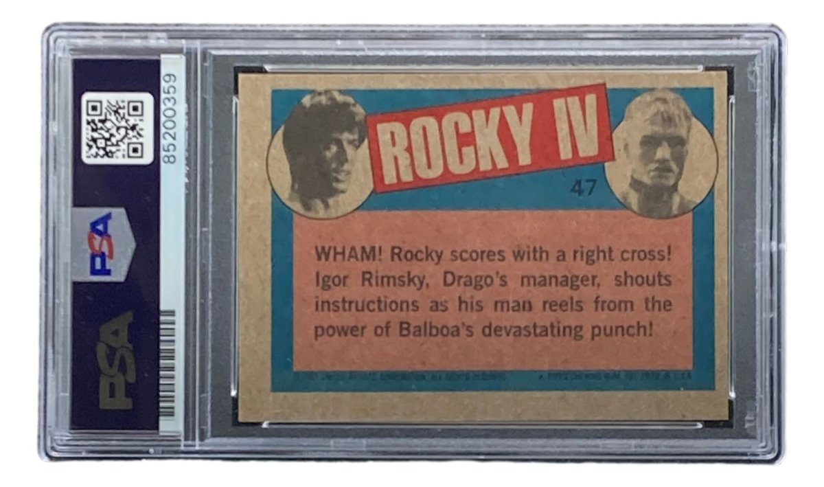Dolph Lundgren Signed 1985 Topps #47 Rocky IV Ivan Drago Trading Card PSA/DNA - Sports Integrity