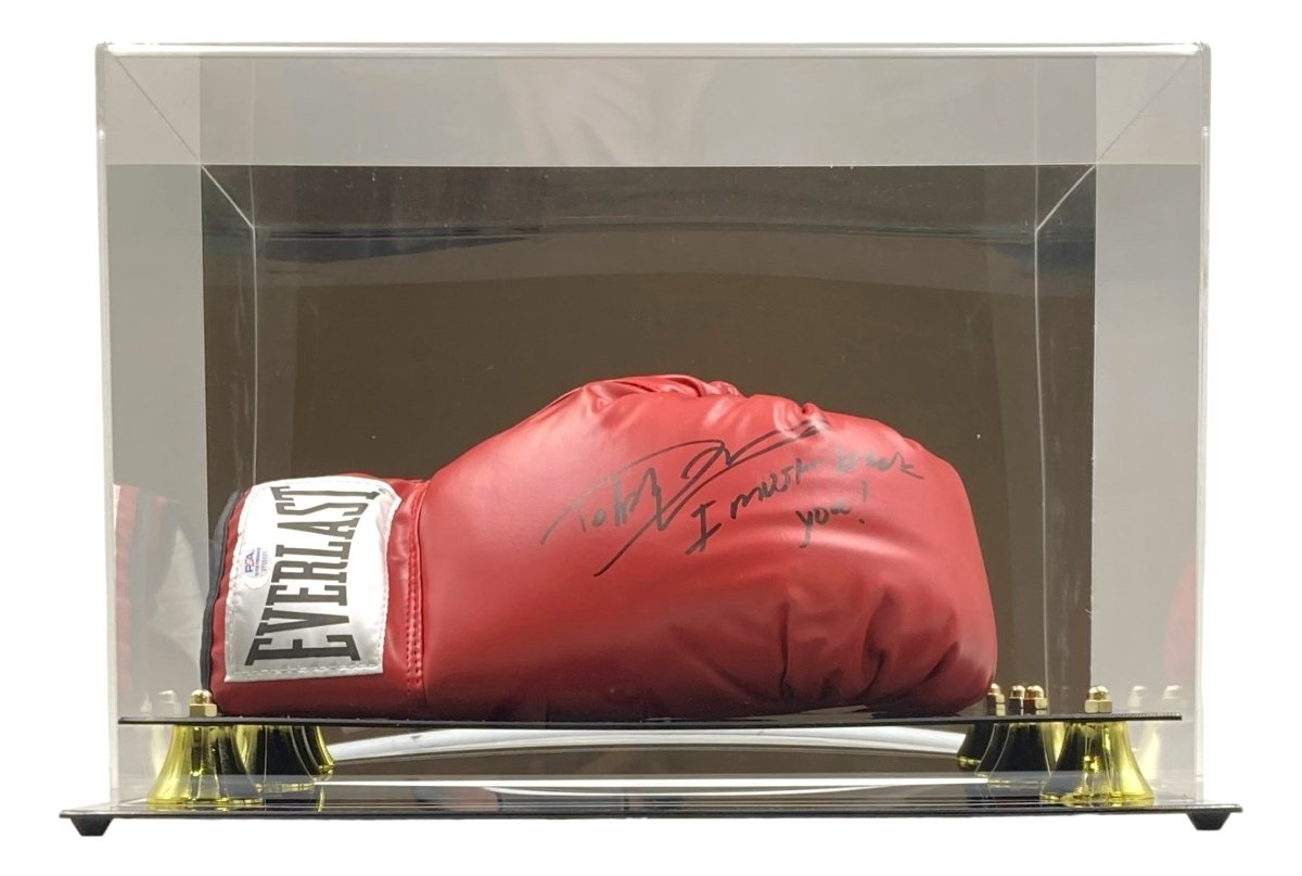 Dolph Lundgren Signed Everlast Boxing Glove I Must Break You w/ Case PSA ITP - Sports Integrity