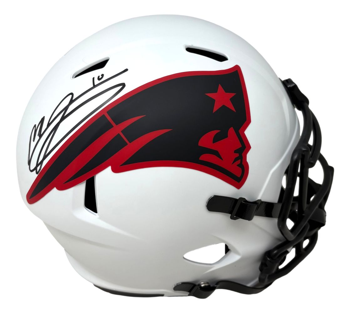 Mac Jones Signed New England Patriots FS Lunar Eclipse Replica Speed Helmet BAS