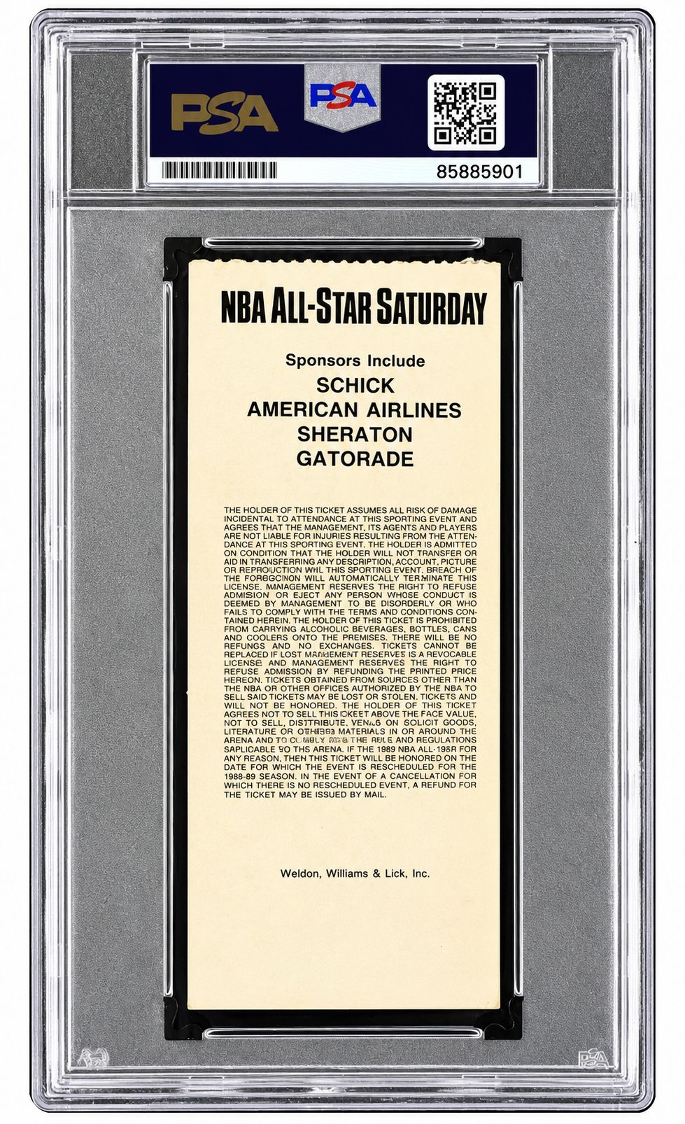 Magic Johnson Signed 1989 NBA All-Star Game Ticket PSA/DNA Auto 10
