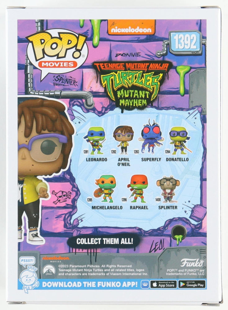 Kevin Eastman Signed "Teenage Mutant Ninja Turtles" Mutant Mayhem #1392 April O'Neil Funko Pop! Vinyl Figure (PA)