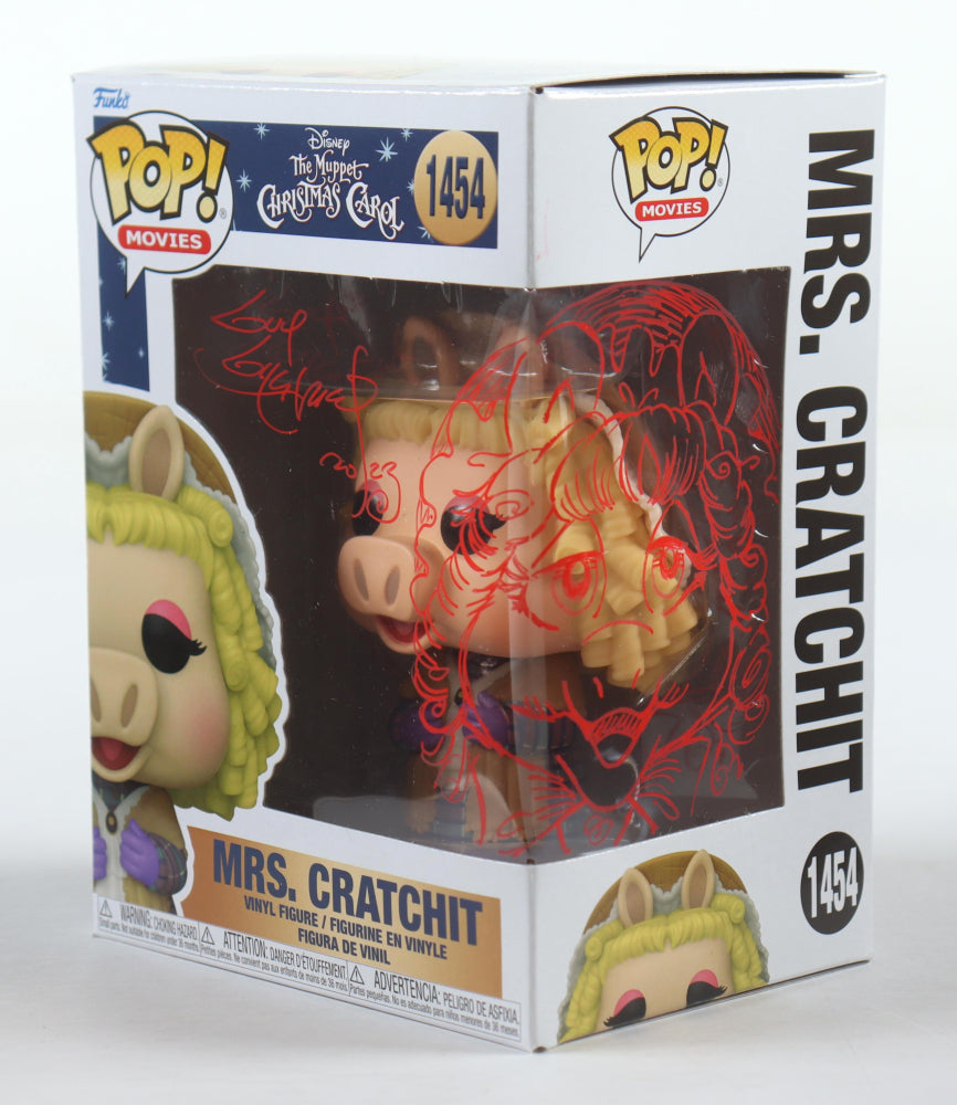 Guy Gilchrist Signed Miss Piggy "The Muppet Christmas Carol" #1454 Funko Pop! with Hand Drawn Character Sketch (PA)