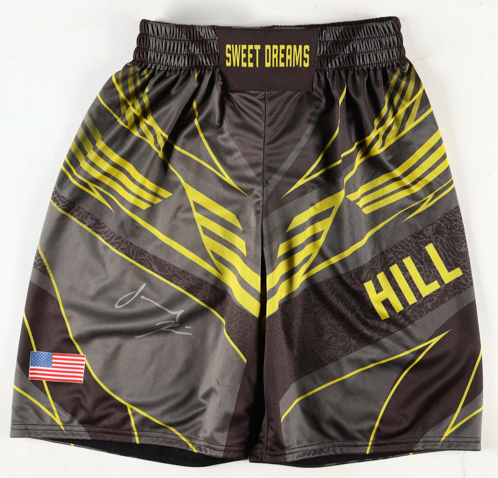 Jamahal Hill Signed Custom Fight Shorts (Beckett Witnessed)