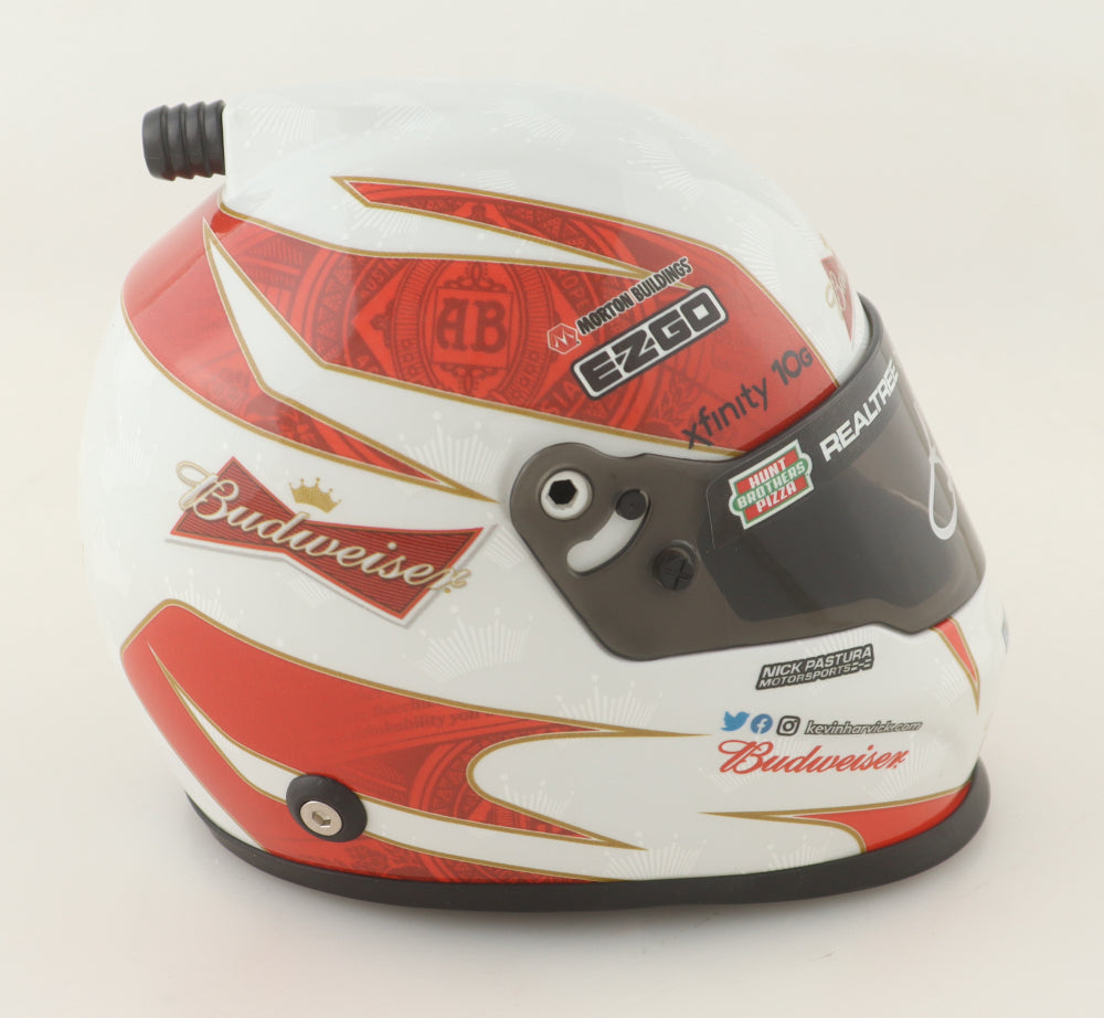 Kevin Harvick Signed Budweiser "4EVER" NASCAR 1:2 Scale Mini Helmet (PA)