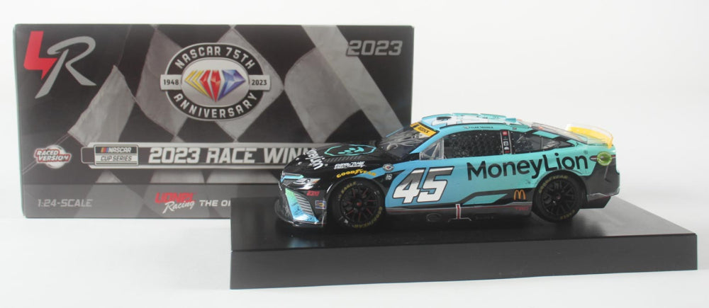 Tyler Reddick Signed 2023 #45 Money Lion Kansas Win 1:24 Diecast Car (PA)