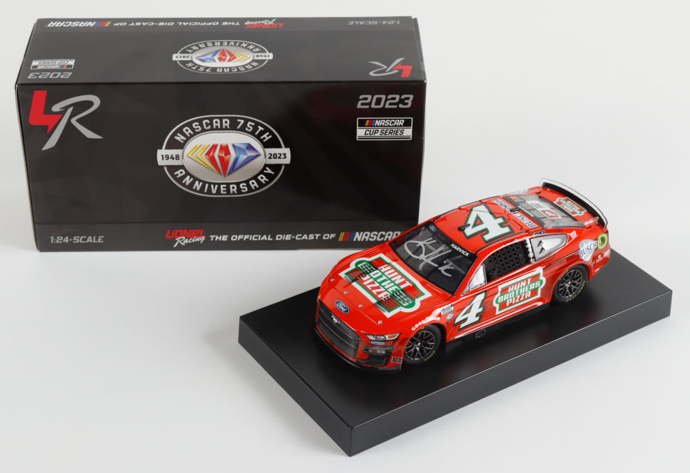 Kevin Harvick Signed LE 2023 NASCAR #4 Hunt Brothers Pizza Mustang - 1:24 Diecast Car (PA)