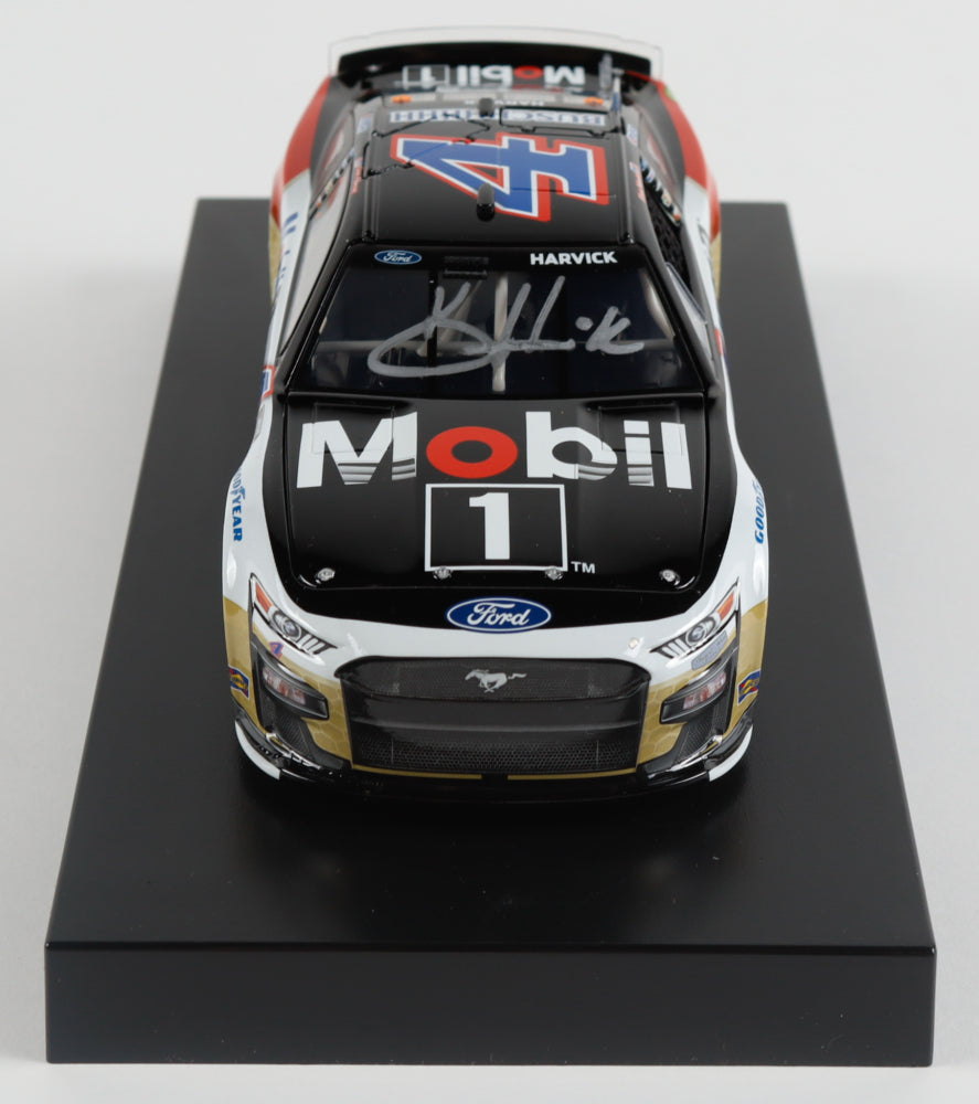 Kevin Harvick Signed LE 2023 NASCAR #4 Mobil 1 High Mileage Mustang - 1:24 Diecast Car (PA)