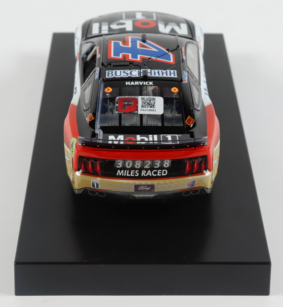 Kevin Harvick Signed LE 2023 NASCAR #4 Mobil 1 High Mileage Mustang - 1:24 Diecast Car (PA)