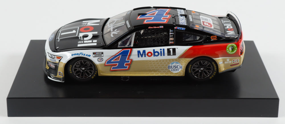 Kevin Harvick Signed LE 2023 NASCAR #4 Mobil 1 High Mileage Mustang - 1:24 Diecast Car (PA)