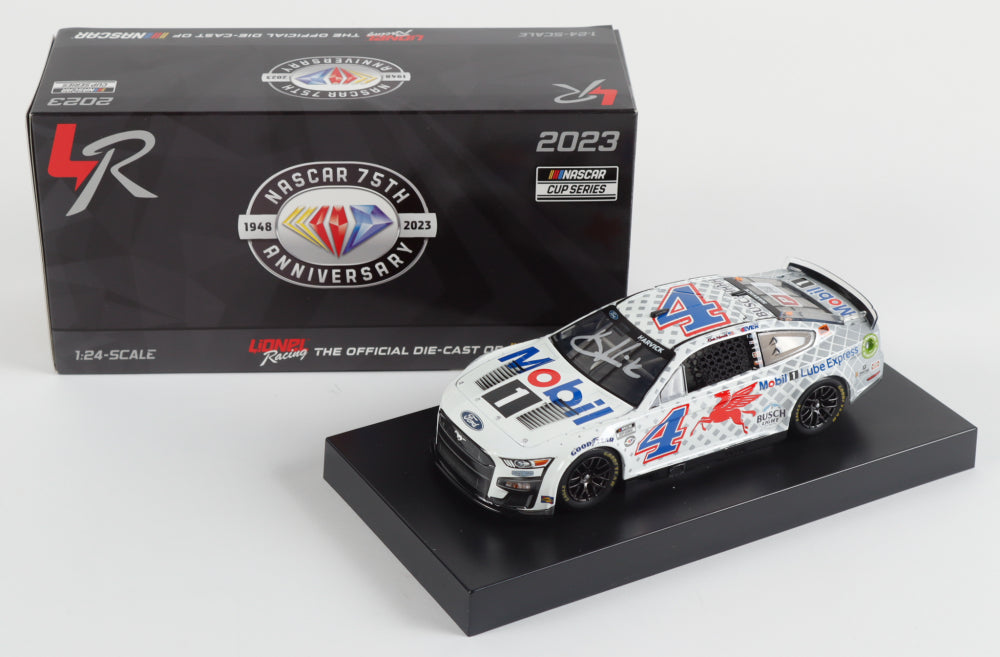 Kevin Harvick Signed LE 2023 NASCAR #4 Mobile 1 Car Care Mustang - 1:24 Diecast Car (PA)
