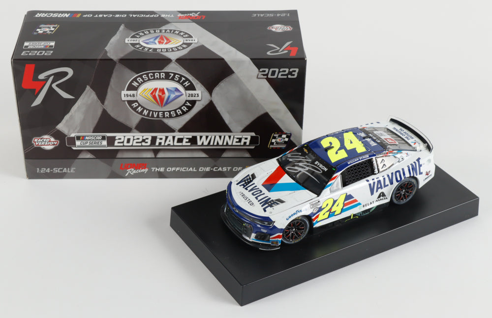 William Byron Signed 2023 #24 Watkins Glen Win | Raced Version | 1:24 Diecast Car (PA)
