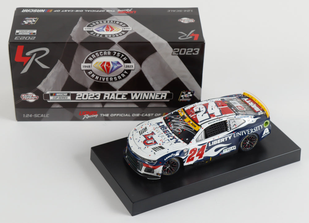 William Byron Signed 2023 #24 Liberty University Texas Win | Raced Version | 1:24 Diecast Car (PA)