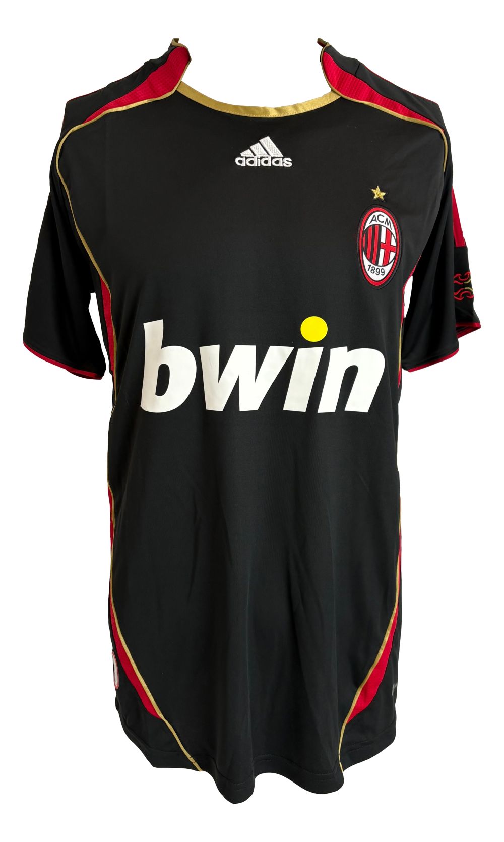 Paolo Maldini Signed AC Milan Black Adidas Soccer Jersey BAS