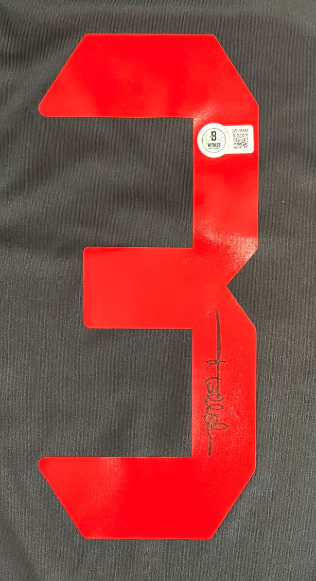 Paolo Maldini Signed AC Milan Black Adidas Soccer Jersey BAS