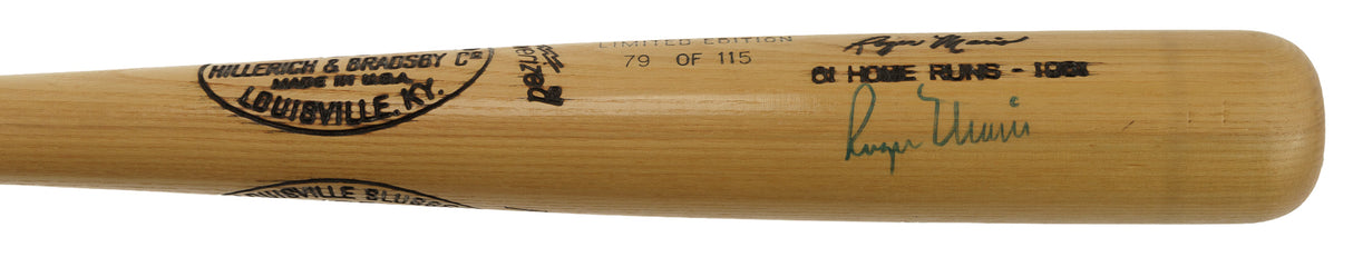Mickey Mantle Roger Maris Signed Louisville Slugger LE 79/115 Bat JSA LOA