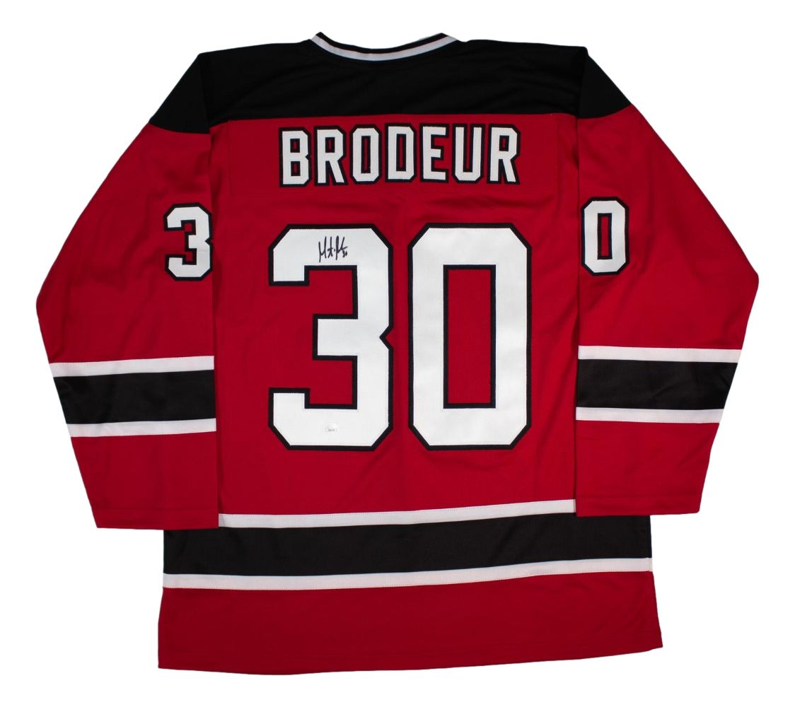 Martin Brodeur New Jersey Signed Red Hockey Jersey JSA Hologram