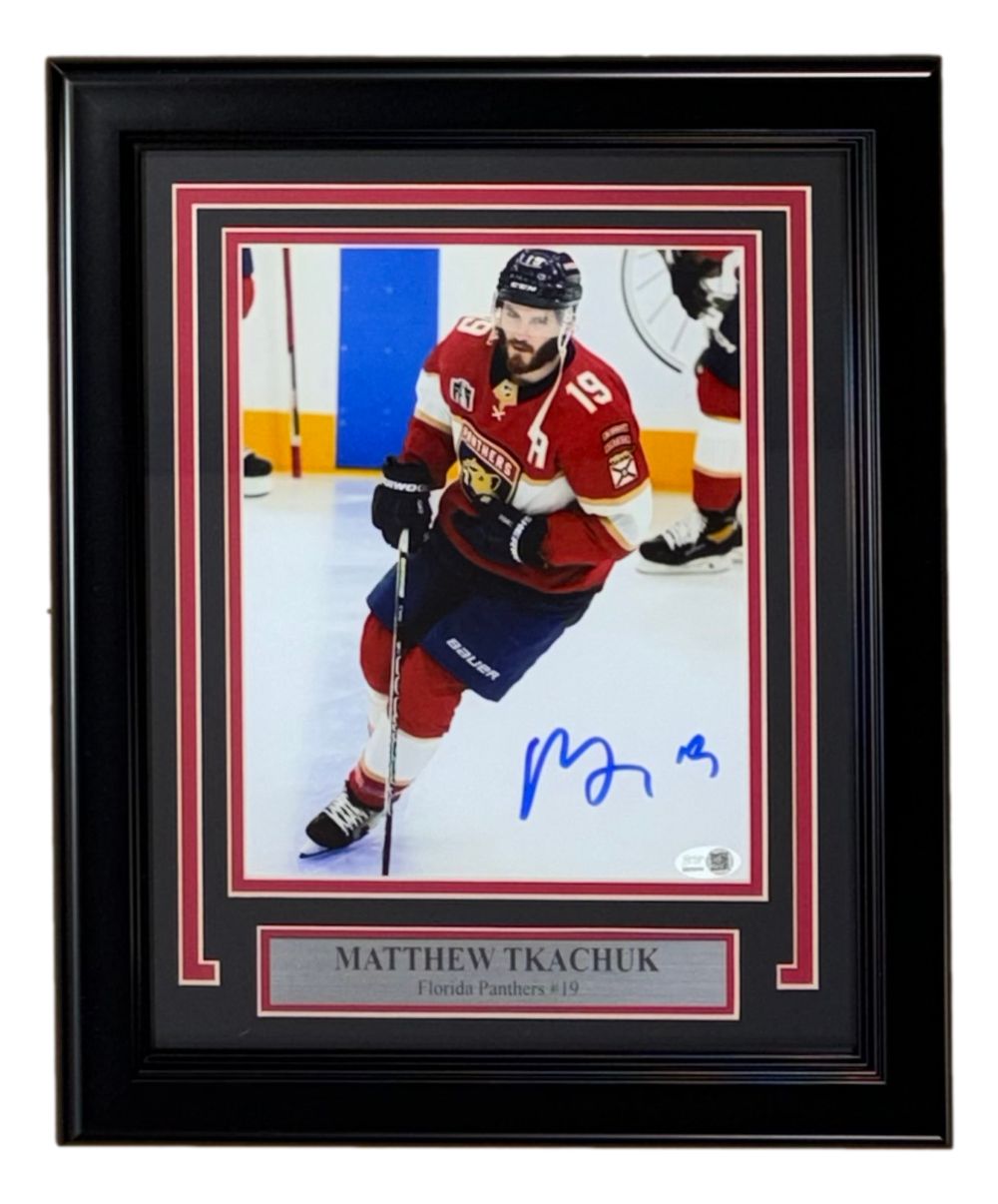 Matthew Tkachuk Signed Framed 8x10 Florida Panthers Photo JSA QR