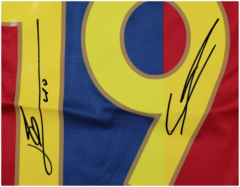 Lionel Messi Lamine Yamal Signed Barcelona Nike Soccer Jersey ICONS LOA