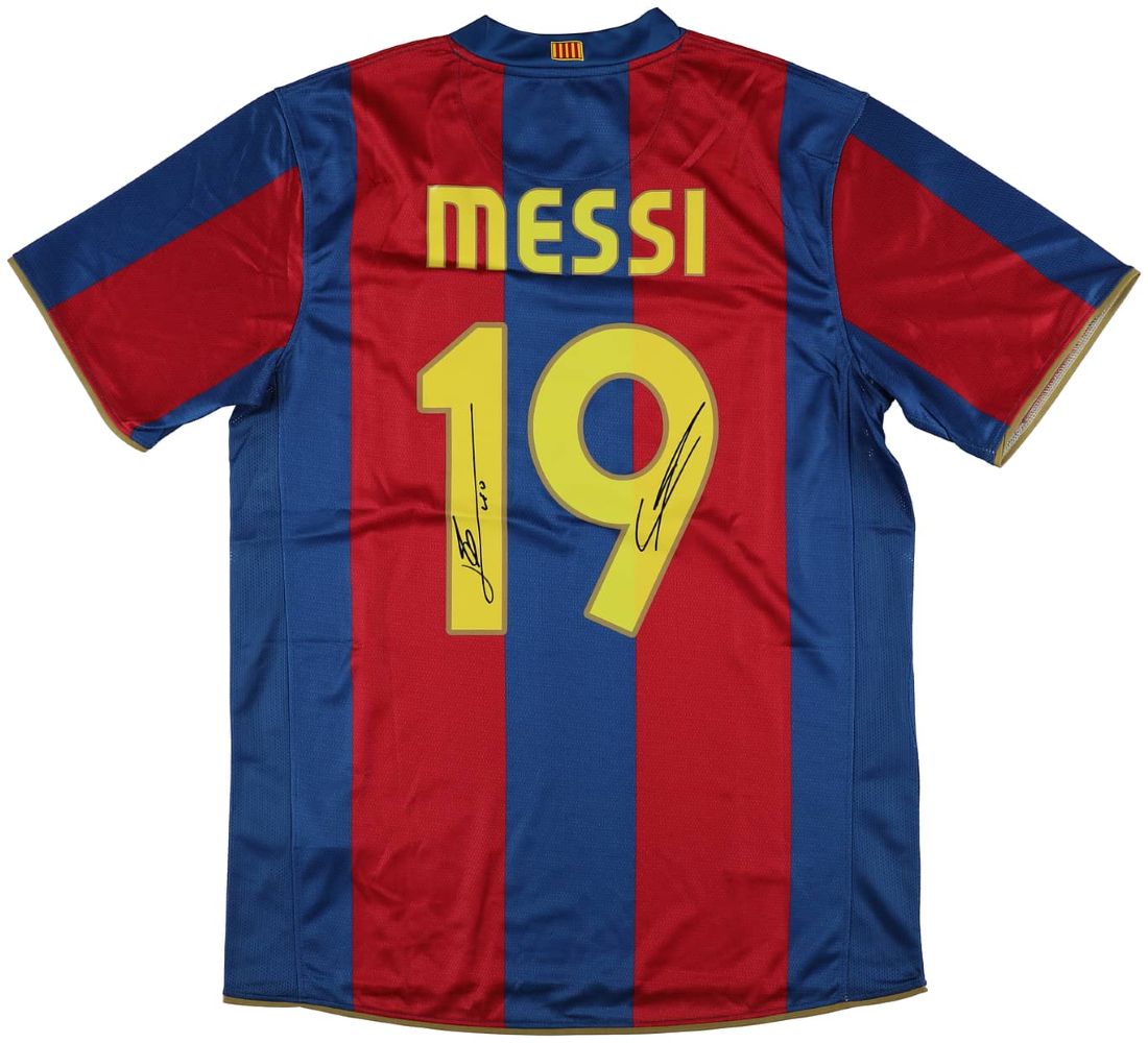 Lionel Messi Lamine Yamal Signed Barcelona Nike Soccer Jersey ICONS LOA