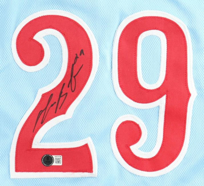 Michael Busch Chicago Signed Light Blue Baseball Jersey BAS