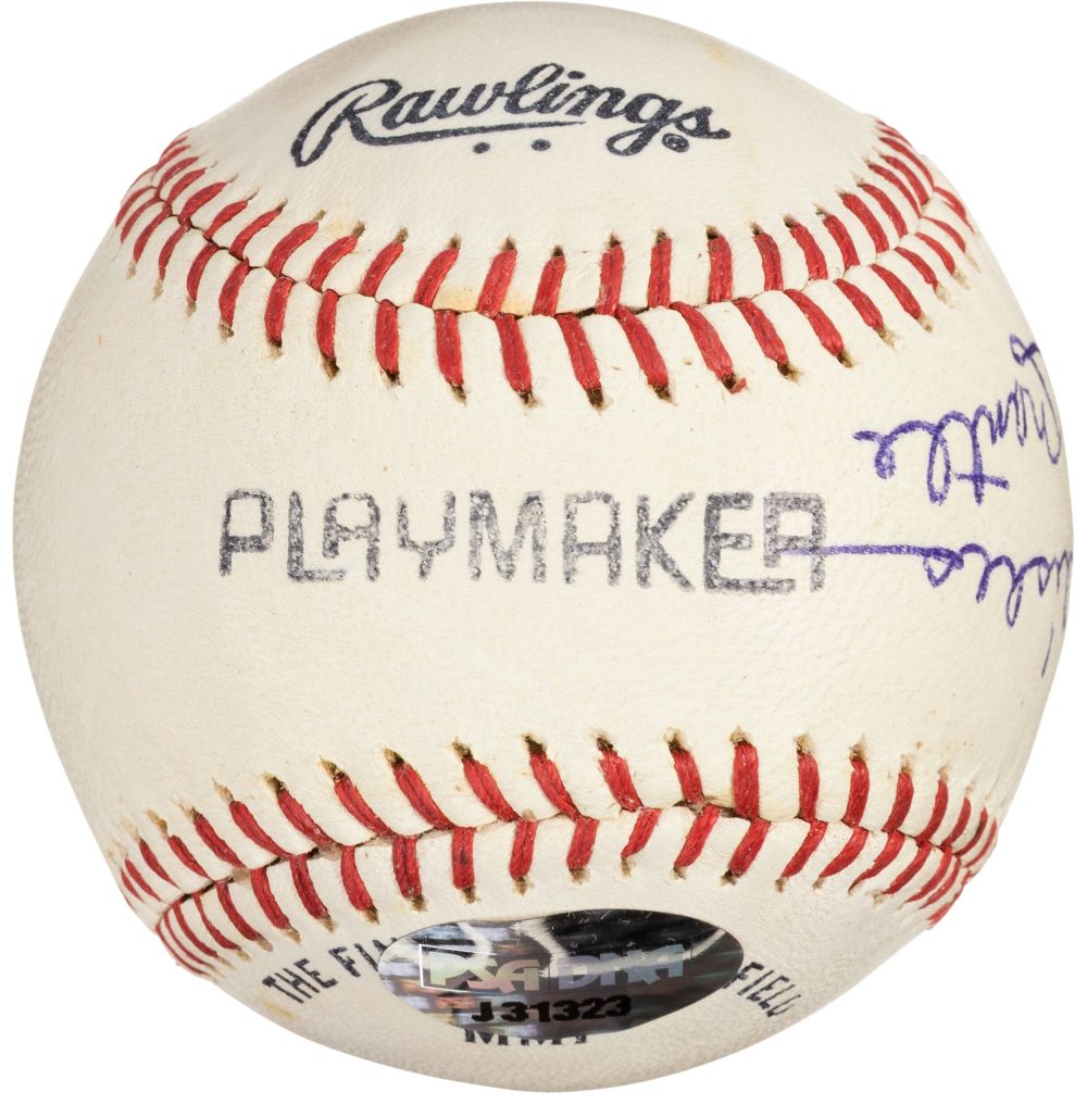 Mickey Mantle New York Yankees Signed Rawlings Baseball Best Wishes PSA+BAS LOA