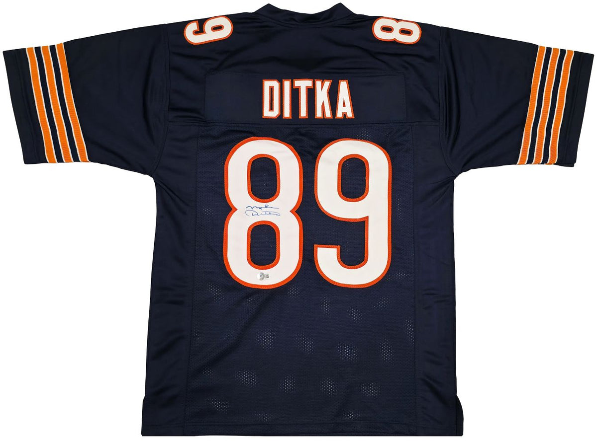 Mike Ditka Chicago Signed Navy Football Jersey BAS