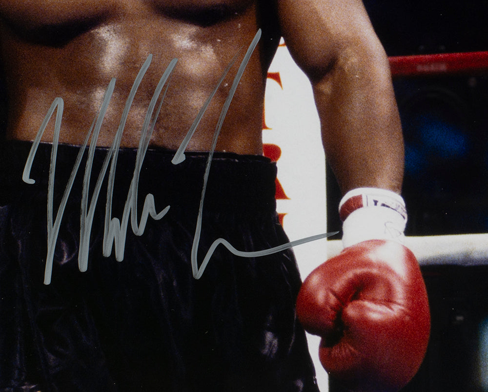 Mike Tyson Signed Framed 16x20 Boxing Stare Down Photo JSA