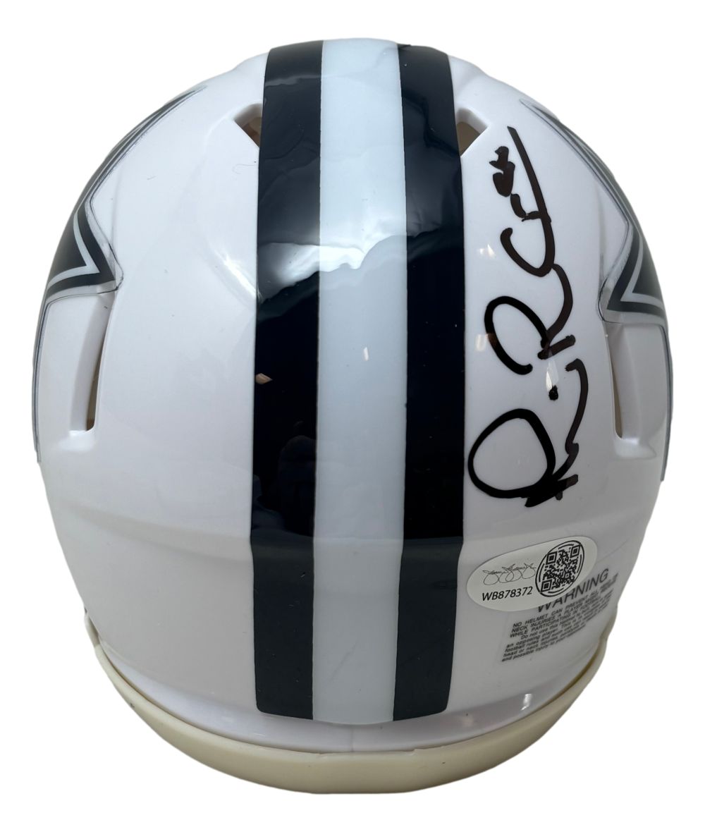 Michael Irvin Signed Dallas Cowboys White Mini Speed Helmet JSA QR Holo w/ Case