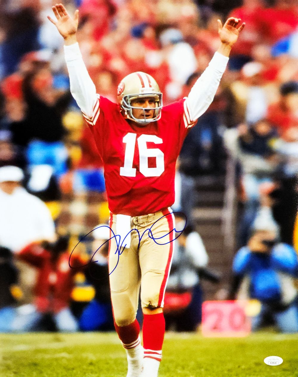 Joe Montana Signed San Francisco 49ers 16x20 Photo JSA