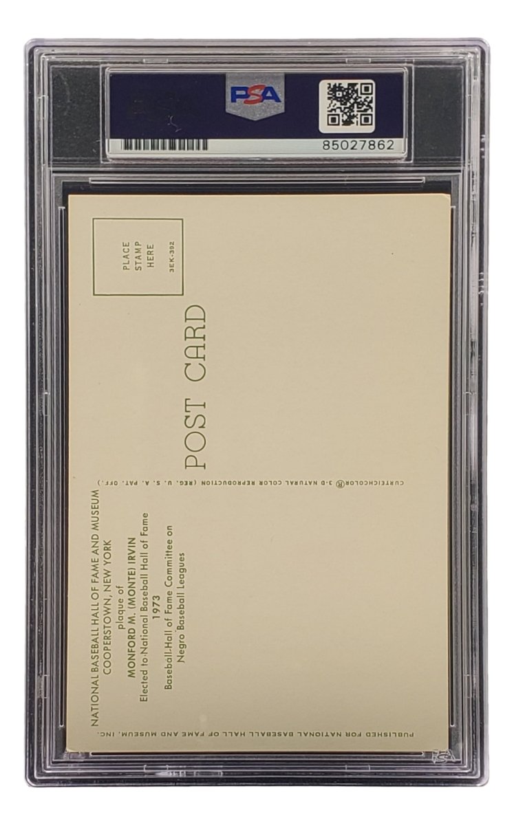 Monte Irvin Signed 4x6 New York Giants HOF Plaque Card PSA/DNA 85027862 - Sports Integrity