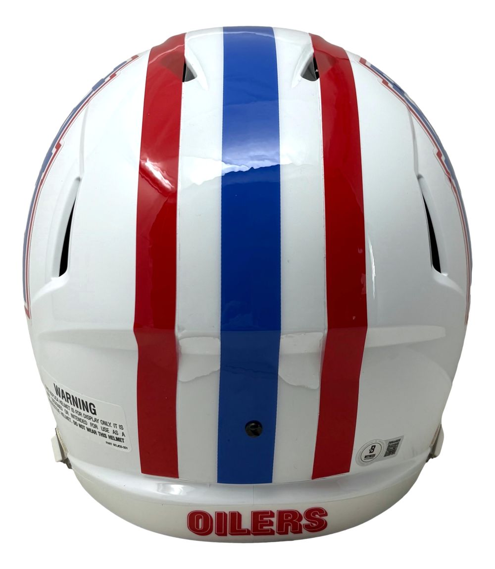 Warren Moon Signed Houston Oilers FS Speed Replica Helmet HOF 06 BAS w/ Case